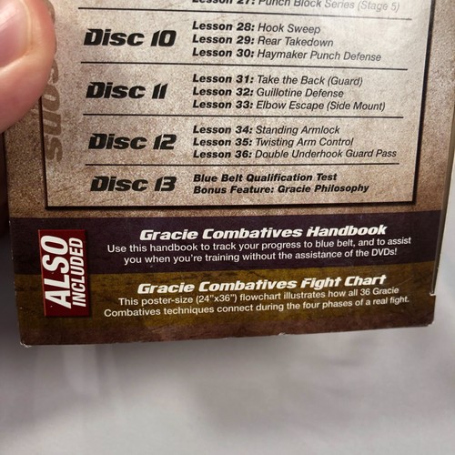 Gracie Combatives DVD 13 Discs Book Poster Complete Set BLUE BELT QUALIFICATION - Picture 6 of 13