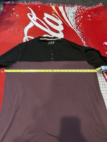Smartwool Merino Sport 250 Henley Men’s XL Maroon Black Long Sleeve Shirt - Picture 3 of 12