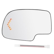 Driver Side Mirror Glass with Turn Signal Replacement for Left Driver Side 