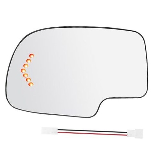 Driver Side Mirror Glass with Turn Signal Replacement for Left (Driver Side) - Picture 1 of 8