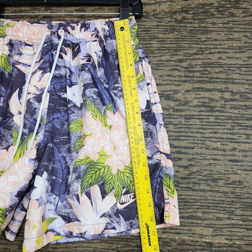 Nike Club Drawstring Flow Woven Shorts Men Small Tropical Print Twill HV4610-515 - Picture 10 of 10