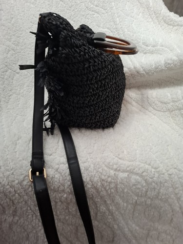 Pia Rossini Alexia Tasche schwarz Strandtasche StrohbagIn Handtasche NEU - Bild 9 von 18