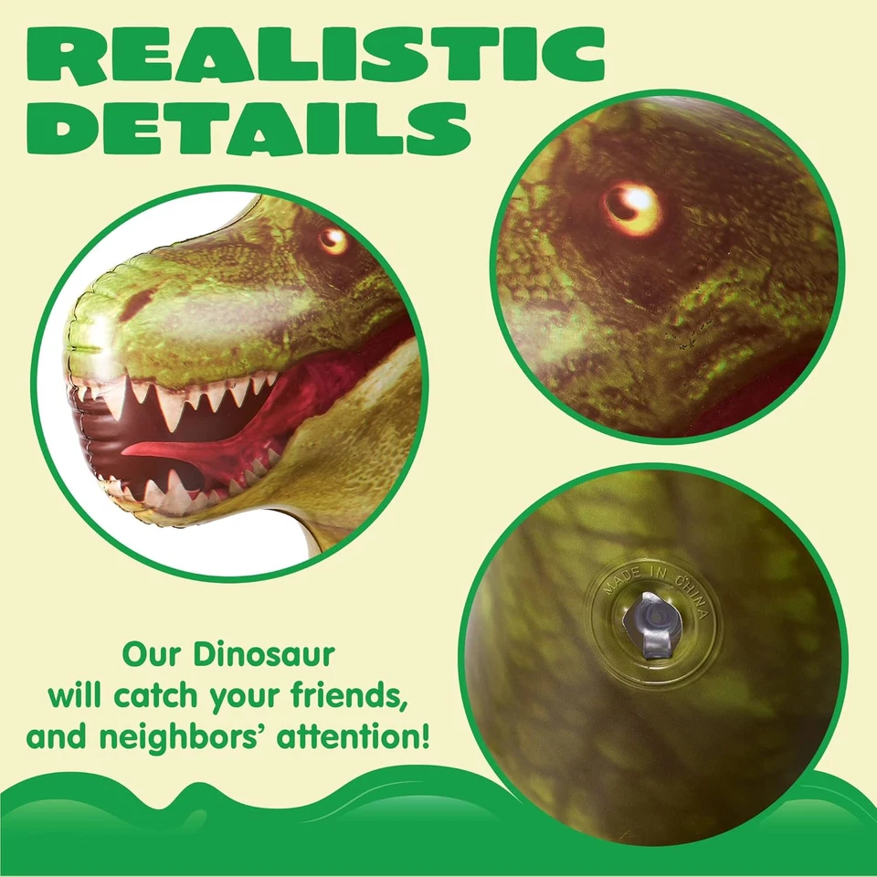 62” Dinossauro Gigante T-Rex Inflável para Decorações de Festa, Presente de Festa de Aniversário f - Imagem 2 de 4