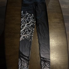 Noli Yoga Women's Tree of Life Leggings, Black/White, XS NWOT