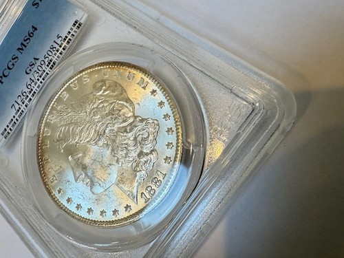 1881 CC PCGS MS64 GSA Morgan Silver Dollar  Carson City - Bild 6 von 9
