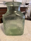 (1) Hocking Green Depression Glass Refrigerator Water Jar / Hot UV