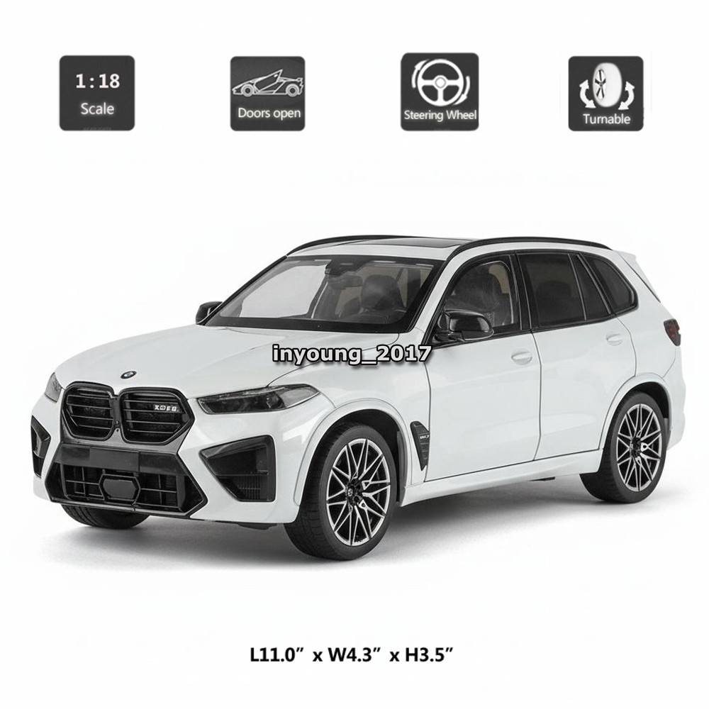 1:18 X5 M Competition LCI Diecast Model Car Metal Vehicle Doors