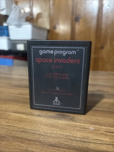 SPACE INVADERS Atari 2600 Game Cartridge Red Text Label CX-2632 - TESTED/WORKS
