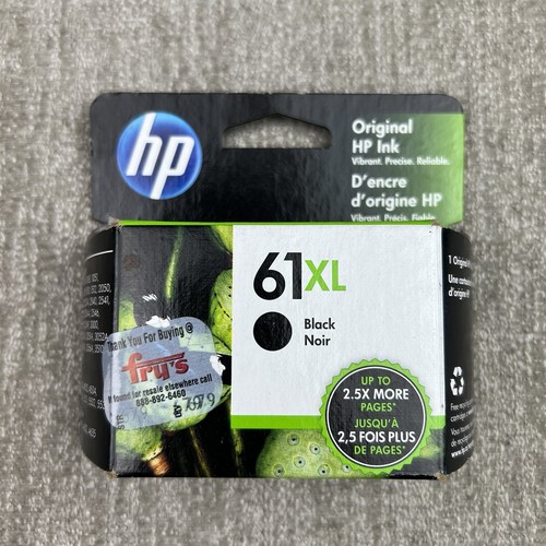 Original HP 61XL Tintenpatrone Schwarz in Einzelhandelsverpackung Abgelaufen Feb 2024 Versiegelt