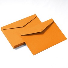 50 Pack Orange Envelopes 5-1/5 x 7-1/5 Envelopes A7 Invitation Envelopes for ...