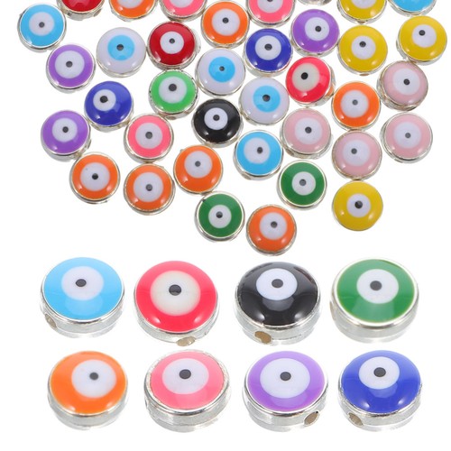  60 Pcs Jewelry Accessories Resin Evil Eyes Charms DIY Earrings Beads - Foto 4 di 20
