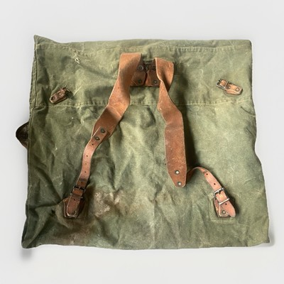 #ad #ad Vintage Duluth Monarch Canvas Backpack Canoe Sack Backpack Leather Straps Camp
