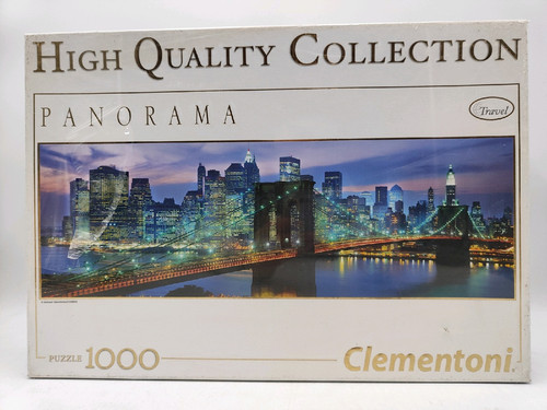 Puzzle New York Brooklyn Panorama Clementoni Torri Gemelle 1000 Pezzi - Foto 1 di 5