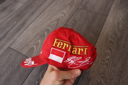 VINTAGE DEKRA FERRARI MICHAEL SCHUMACHER CAP FORMULA 1 RACING TEAM BIG LOGO 90S - Picture 6 of 11