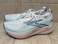 Brooks Glycerin 22 Running Shoes Women's 6.5 White Limpet Blue Pink 1204341B110