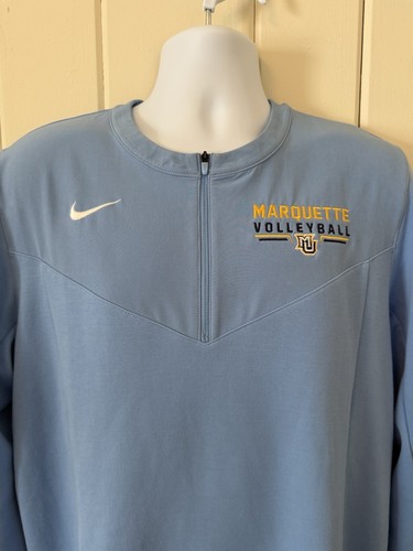 Nike Marquette University Volleyball Men’s L Light Blue 1/4 Zip Sweatshirt - Picture 2 of 6