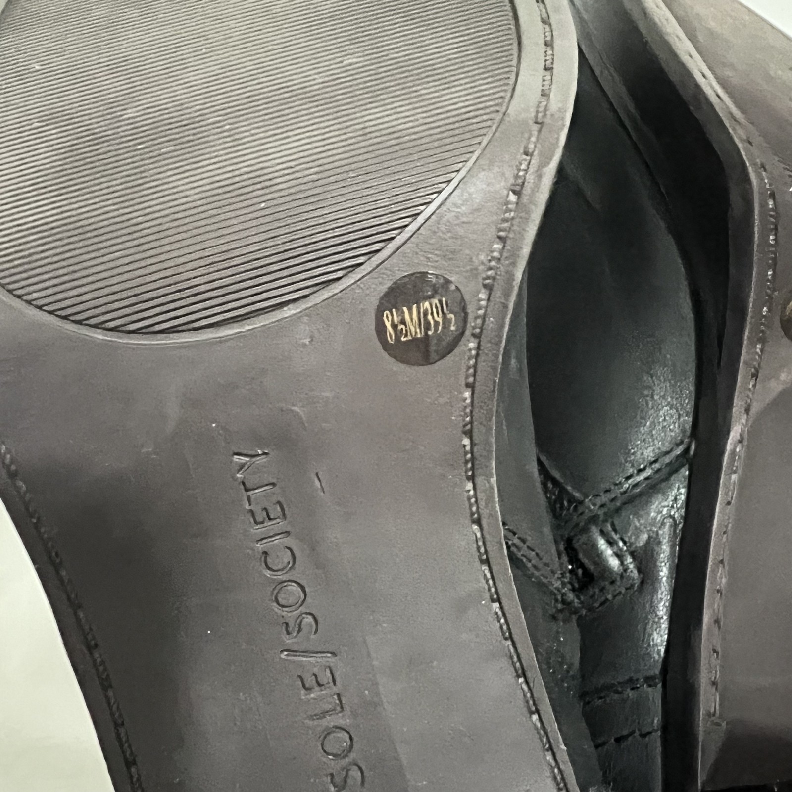 Sole Society Boots Womens Size 8.5 Leather Lace Up Block Heel Ankle Booties