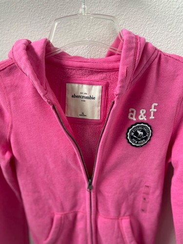 Abercrombie & Fitch Kids Zip Up Hoodie Youth XL YPink - Picture 2 of 4