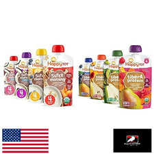 Happy Tot Organics Super Morning  Stage 4 Fiber Protein Variety Pack 16 Count