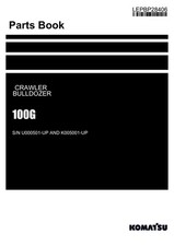 Komatsu 100G Crawler Bulldozer Parts Catalog Manual SN U000501-UP AND K005001-UP