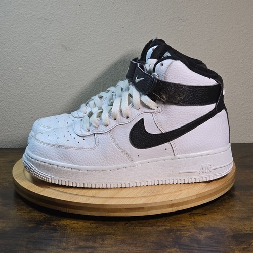 Nike Air Force 1 Men's Sneakers Size 6 Hi-top White Black - Picture 2 of 13