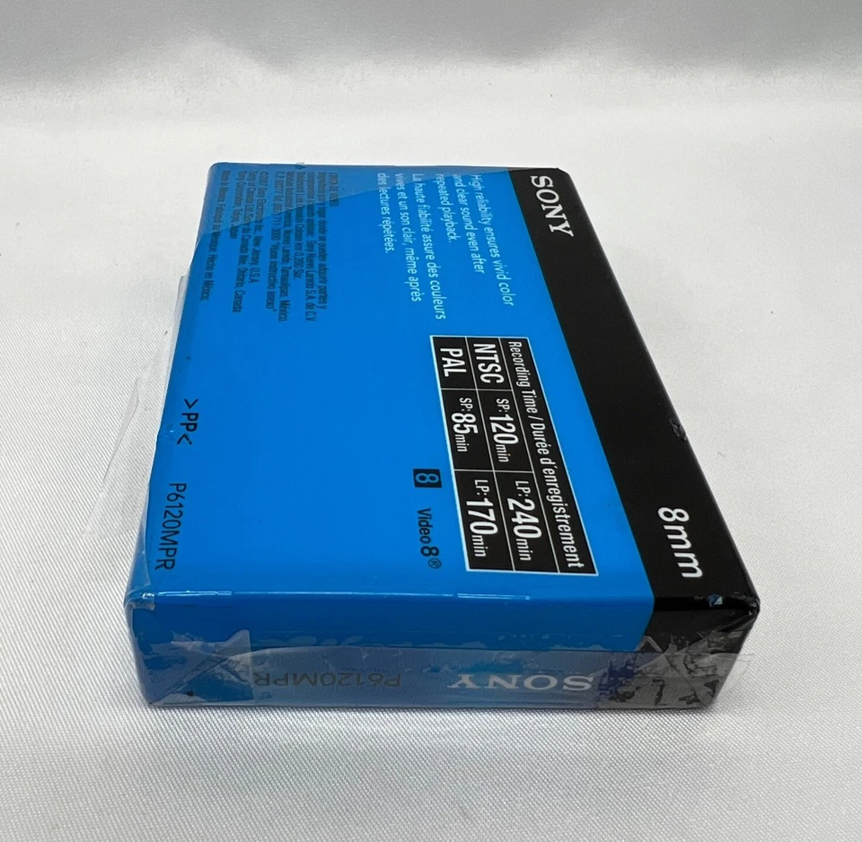Sony 8mm 120 Minutes 8 MP Video Cassette Video 8 New/Sealed - Image 3 of 4