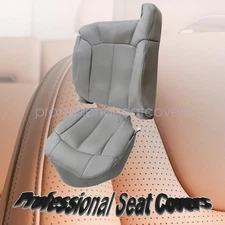 Driver Side Bottom & Top Replacement Seat Cover Gray For 99-02 Chevy Silverado