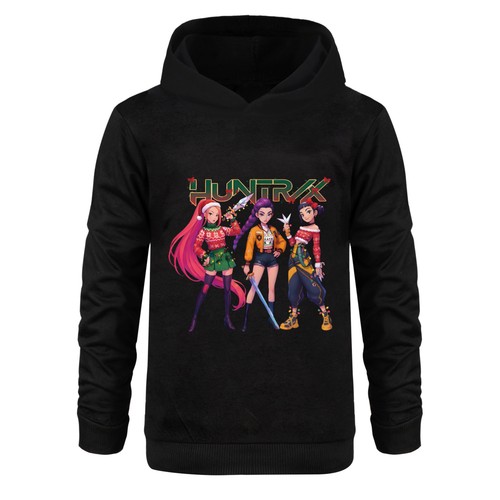 Kids Girls Devil Hunters Christmas Casual Hoodie Kpop Hoody Sweatshirt Xmas Gift - Picture 5 of 51