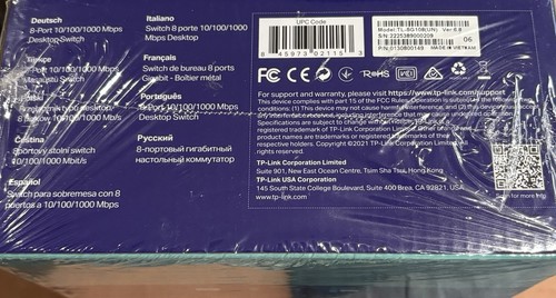 TP-Link TL-SG108 8-Port Gigabit Plug & Play  Managed Network Switch - Picture 3 of 3