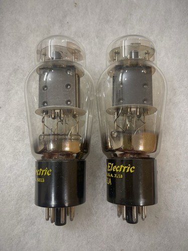 Western Electric 421A 6AS7 6080 6AS7G DD Getter NOS Testing Values Matched Pair - Picture 4 of 9