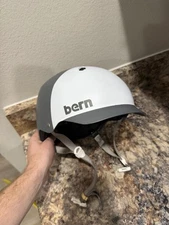 Bern - Watts Unisex Helmet - Grey And White - Size M - Used