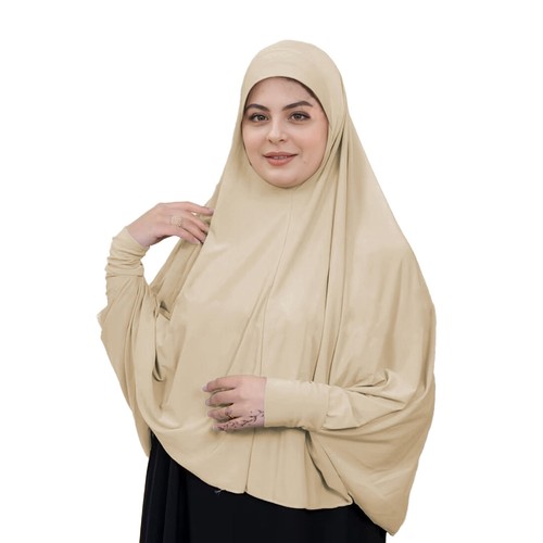 Blusa de manga larga turbante Burka Niqab de oración musulmana Khimar Abaya para mujer - Imagen 7 de 19