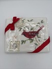 Alice's Cottage Set of Two Cotton Cardinal Bee Flour Sack Kitchen Tea Towels NIP