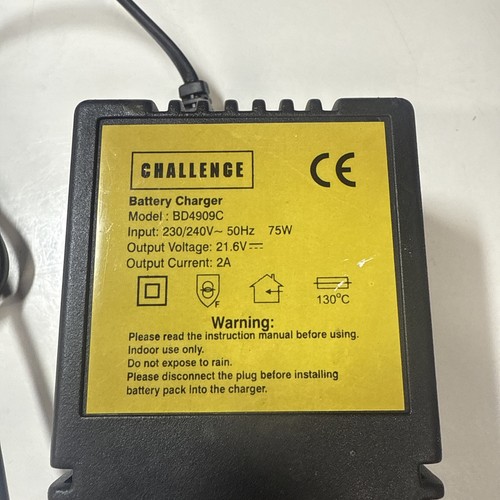 Challenge BD4909 21.6v battery operated cordless drill BATTERY CHARGER - Picture 7 of 14