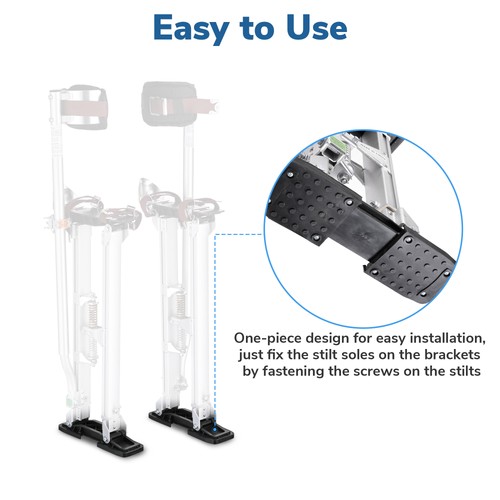 Yescom 1 Pair of Drywall Stilt Rubber Soles Replacement Tool Kit Accessories - Picture 3 of 12