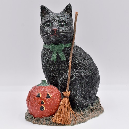 Estatuilla de gato escoba con escoba (452076) Linda Lindquist Baldwin - Imagen 1 de 7