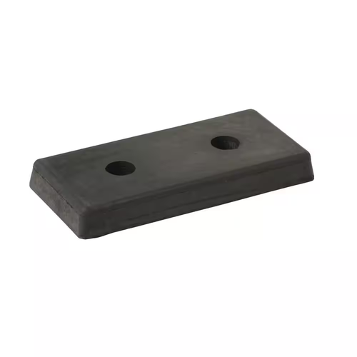 2 In. X 18 In. X 8 In. Rectangle Molded Rubber Bumper - Picture 2 of 3