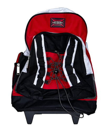 Arizona Jean Company Black and Red Roller Backpack / Travel Bag, Fits under Seat - Picture 3 of 10