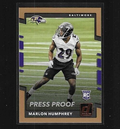 2017 Donruss MARLON HUMPHREY rookie Bronze Press Proof rc parallel baltimore