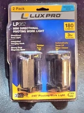 BRAND NEW & SEALED - LUXPRO 2 Pack 180 Lumen mini directional work light