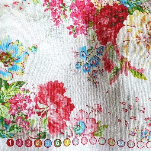 Vtg. Waverly Floral Peonies Cotton Duck Fabric Upholstery Pillow Cottage 2yds - Picture 7 of 7