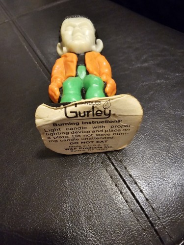 Frankenstein Wax Candle Vintage Gurley Unused 5.5" Height - Picture 5 of 5