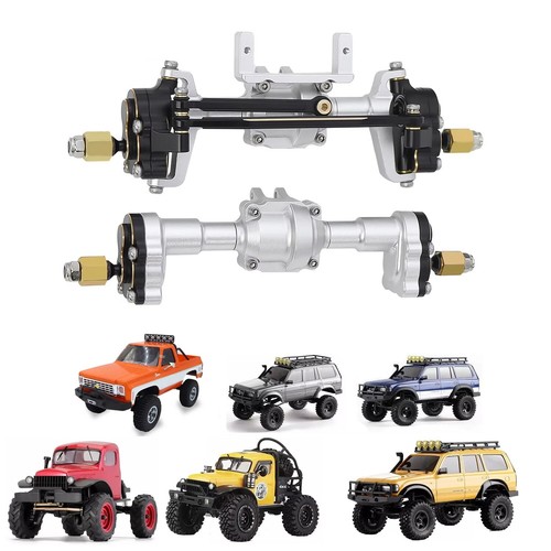 CNC Alu Front& Rear Axle Assembly For FMS FCX24 Power Wagon K5 1/18 FCX18 LC80  - Picture 1 of 23