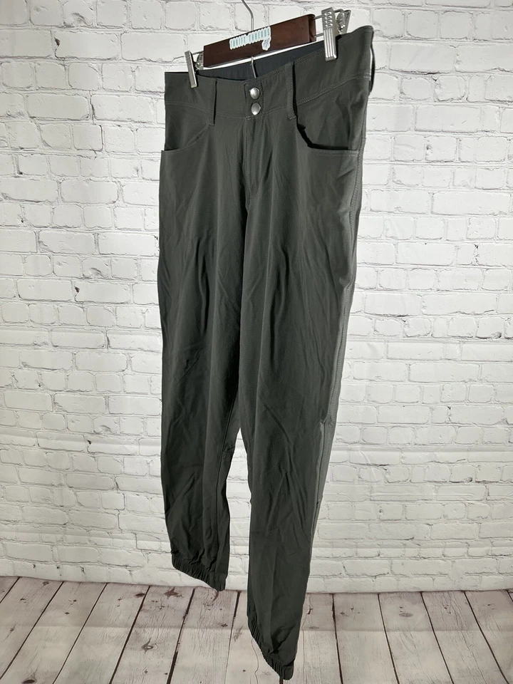 Pantalones de chándal modernos de tiro medio elásticos grises de diseño alpino para mujer talla 10 (33x28) Foto 3 de 4