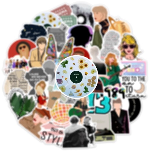 50 Taylor Swift Stickers Bands Guitar Amp Music Decal Stickerbomb Skateboard NEW - Picture 10 of 11