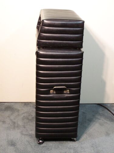VINTAGE 70s KUSTOM K250-4 AMP HEAD, 4-12 G SPEAKER BLACK TUCK AND ROLL AMPLIFIER - Picture 4 of 23