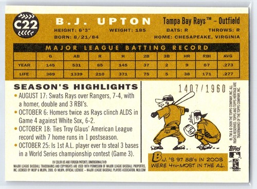 2009 Topps Heritage Chrome #d/1960 C1-C100 you pick ***read full description*** - Picture 43 of 203