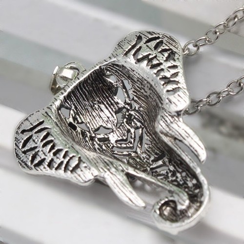 Silver Elephant Necklace Boho Jewellery Gypsy Bohemian Ethnic Pendant Gift A188 - Picture 4 of 4