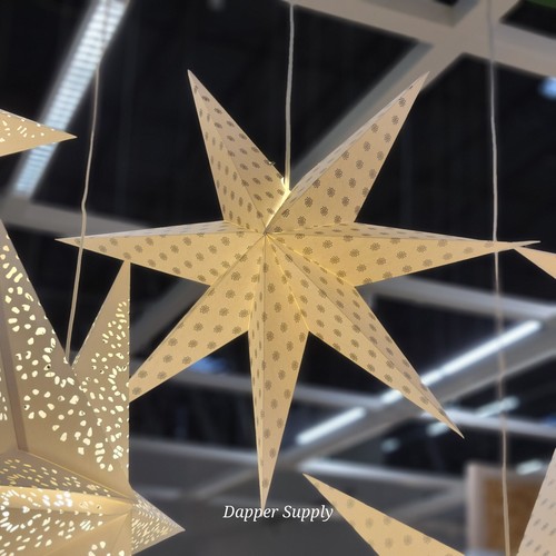 IKEA STRALA Lamp Shade Pendant or Table Lamp Grey Snowflakes 28" New 2024