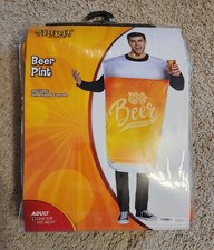 Beer Pint Adult Halloween Costume - One Size Fits All - Lightly Used Condition